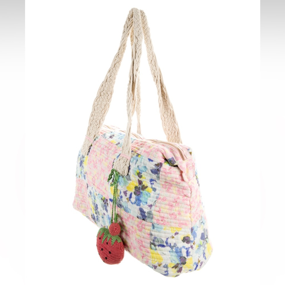 Loveshackfancy Floral Patchwork Bag With Strawber… - image 3